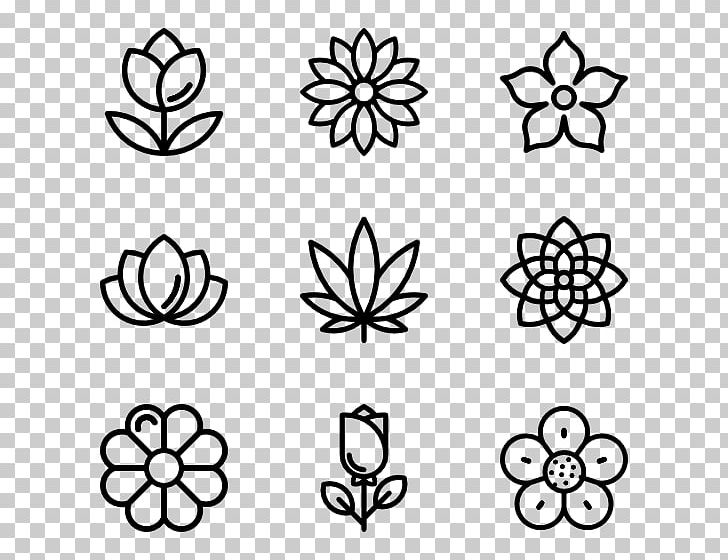 Flower Computer Icons Icon Design PNG, Clipart, Black And White, Circle, Coloring Book, Computer Icons, Computer Software Free PNG Download