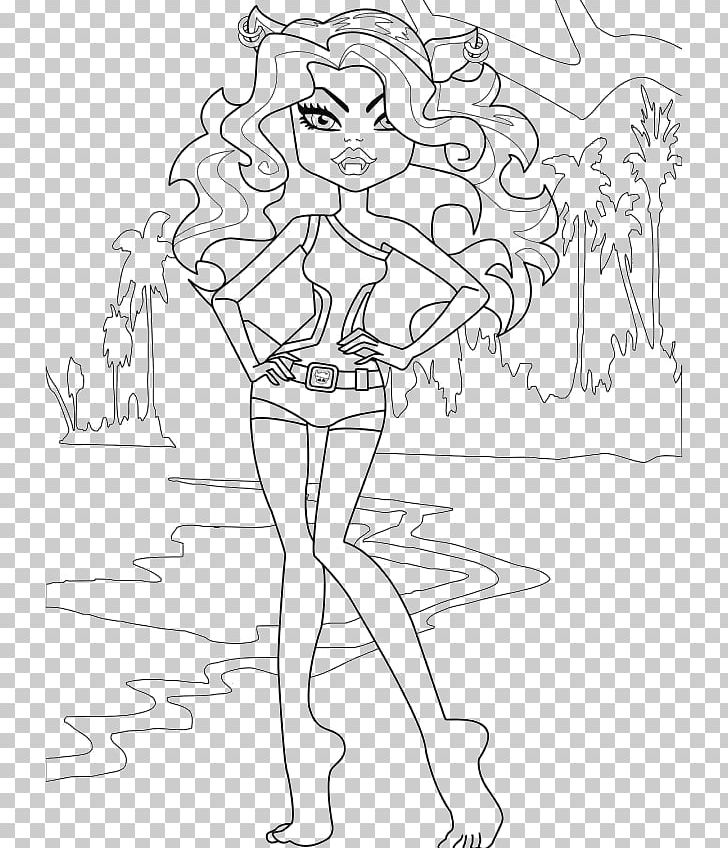 Colouring Pages Coloring Book Monster High Clawdeen Wolf Doll Drawing Adult PNG, Clipart,  Free PNG Download