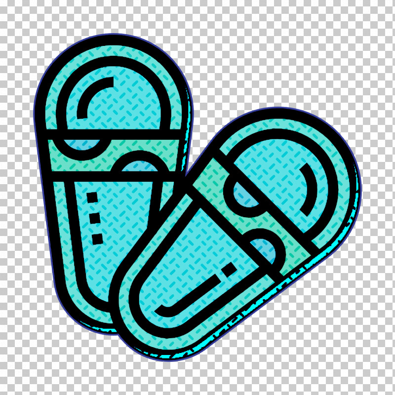 Slipper Icon Sandals Icon Spa Element Icon PNG, Clipart, Line Art, Sandals Icon, Slipper Icon, Spa Element Icon, Teal Free PNG Download