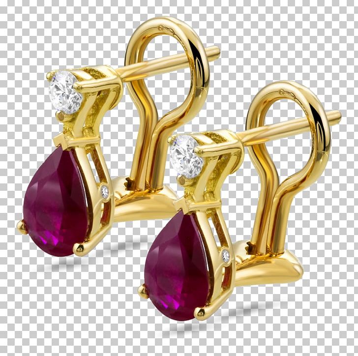 Ruby Earring Diamond Jewellery Colored Gold PNG, Clipart, Amethyst, Body Jewellery, Body Jewelry, Brilliant, Colored Gold Free PNG Download