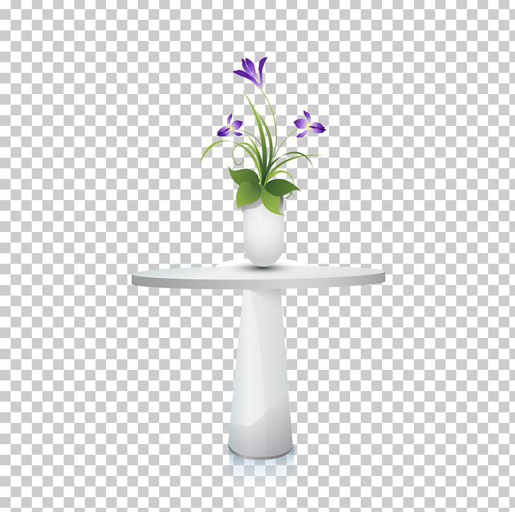 flower vase on table clipart
