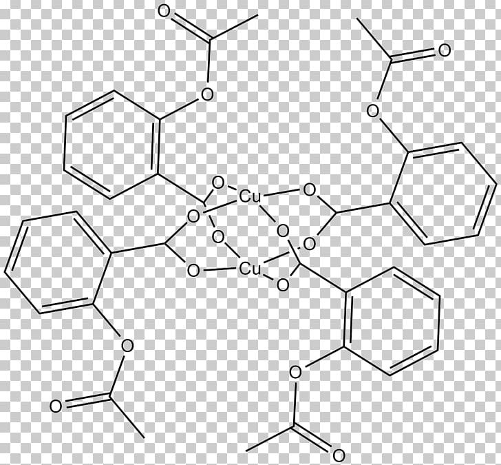 Copper Aspirinate Copper Benzoate Chemistry Molecule PNG, Clipart, Acid, Angle, Area, Asp, Black And White Free PNG Download