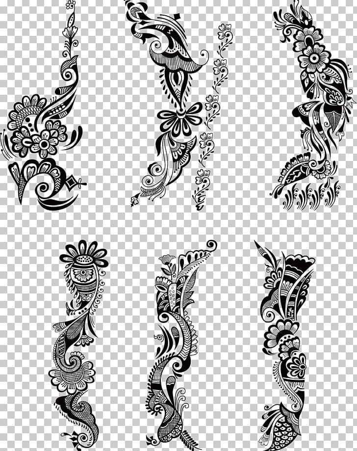Tattoo Mehndi Henna PNG, Clipart, Arm, Art, Black And White, Body Art, Chinese Style Free PNG Download