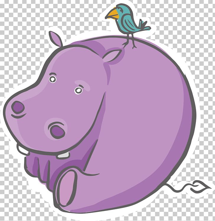 Domestic Pig Hippopotamus Illustration PNG, Clipart, Animal, Animals, Carnivoran, Cartoon Arms, Cartoon Character Free PNG Download