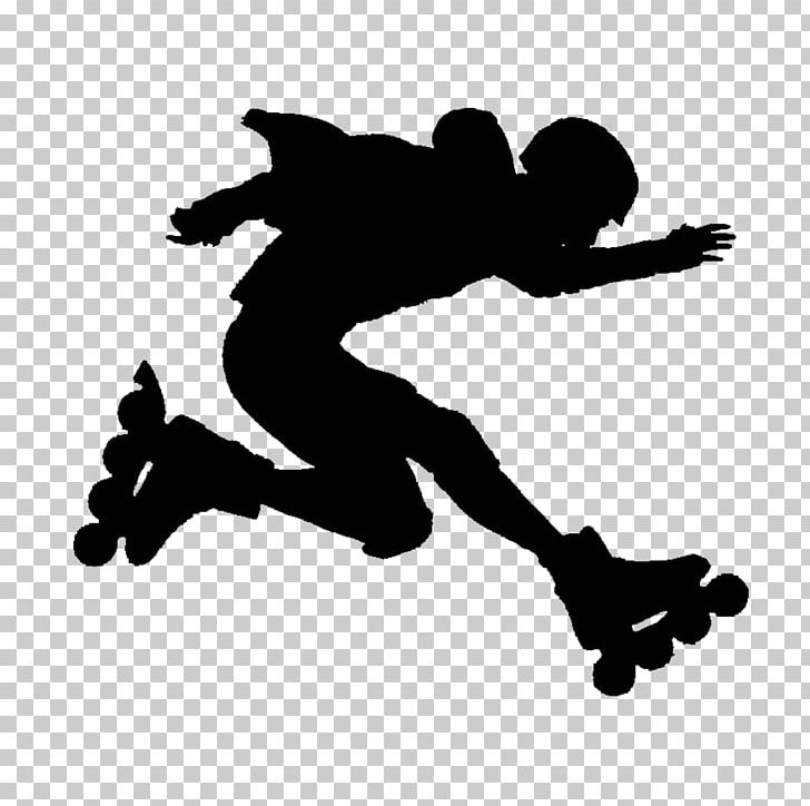 Silhouette In-Line Skates Roller Skating Roller Skates Rollerblade PNG, Clipart, Aggressive Inline Skating, Animals, Black, Black And White, Hand Free PNG Download