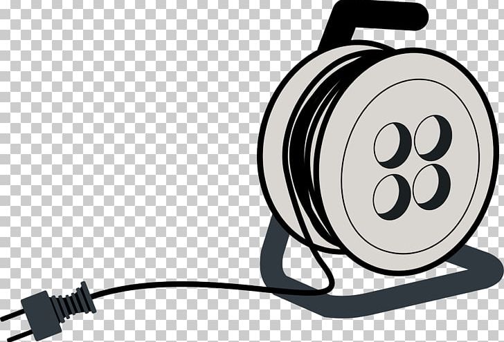 Extension Cords Power Cord Electrical Cable Electrical Wires & Cable PNG, Clipart, Ac Power Plugs And Sockets, Audio, Audio Equipment, Black And White, Circle Free PNG Download