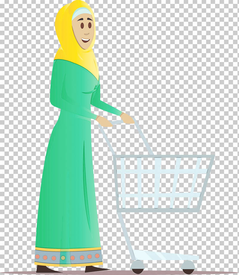 Green Cartoon Standing Cleanliness PNG, Clipart, Arabic Girl, Arabic Woman, Cartoon, Cleanliness, Green Free PNG Download