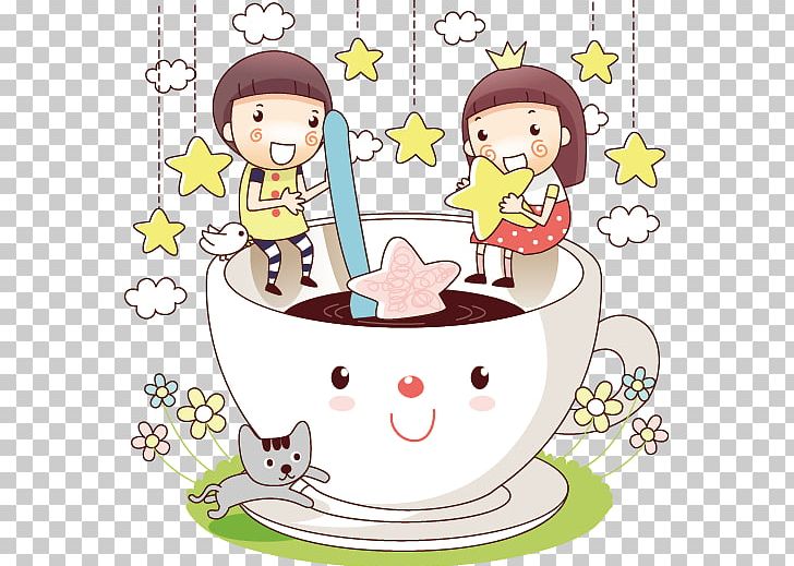 Coffee Cup Cafe Illustration PNG, Clipart, Cartoon, Child, Children, Coffee, Color Free PNG Download