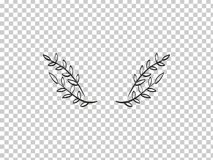 Leaf Wreath Graphic Design PNG, Clipart, Angle, Black And White, Body Jewelry, Branch, Decorative Arts Free PNG Download