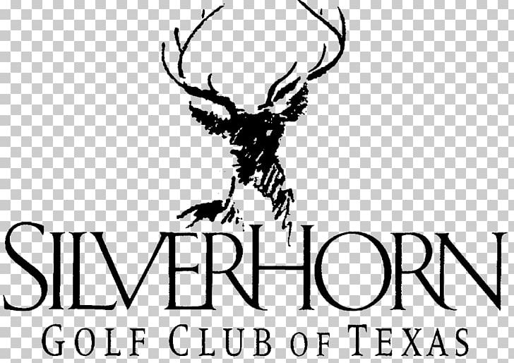 Silverhorn Golf Club Of Texas Deer Golf Course Logo PNG, Clipart, Animals, Antler, Art, Artwork, Black And White Free PNG Download