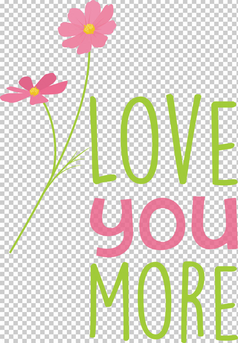 Love You More Valentines Day Valentine PNG, Clipart, Cut Flowers, Floral Design, Flower, Line, Logo Free PNG Download