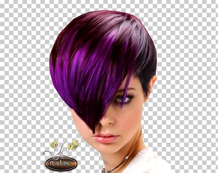 Asymmetric Cut Hair Coloring Purple Hairstyle PNG, Clipart, Art, Asymmetric Cut, Bangs, Black Hair, Bob Cut Free PNG Download