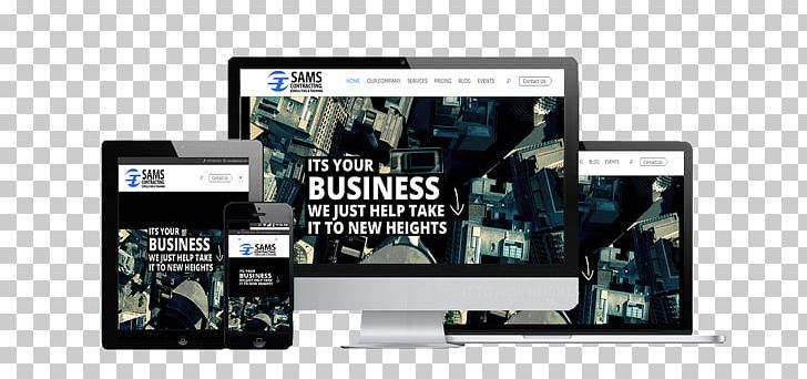 Web Development Responsive Web Design Sams Contracting Consulting And Training LLC PNG, Clipart, Brand, Business, Communication, Display Advertising, Display Device Free PNG Download