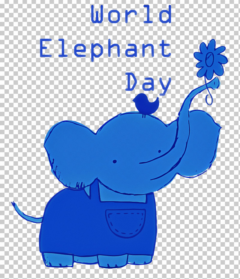 World Elephant Day Elephant Day PNG, Clipart, Behavior, Cartoon, Electric Blue M, Human, Line Free PNG Download