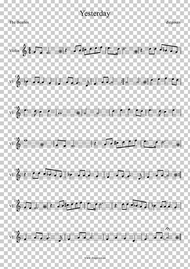 Sheet Music Yesterday Violin Saxophone Cello PNG, Clipart, Alto Saxophone, Angle, Area, Beatles, Black Free PNG Download
