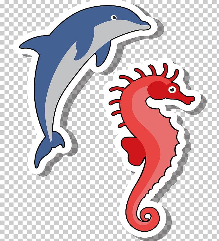 Seahorse Dolphin Cartoon Illustration PNG, Clipart, Animals, Animation, Blue, Cartoon, Dolphins Free PNG Download