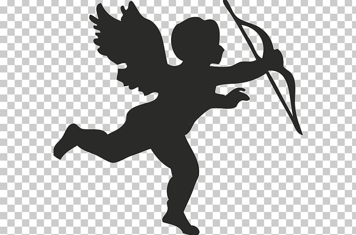 Cupid Silhouette PNG, Clipart, Angel, Arm, Black And White, Bow And Arrow, Cupid Free PNG Download