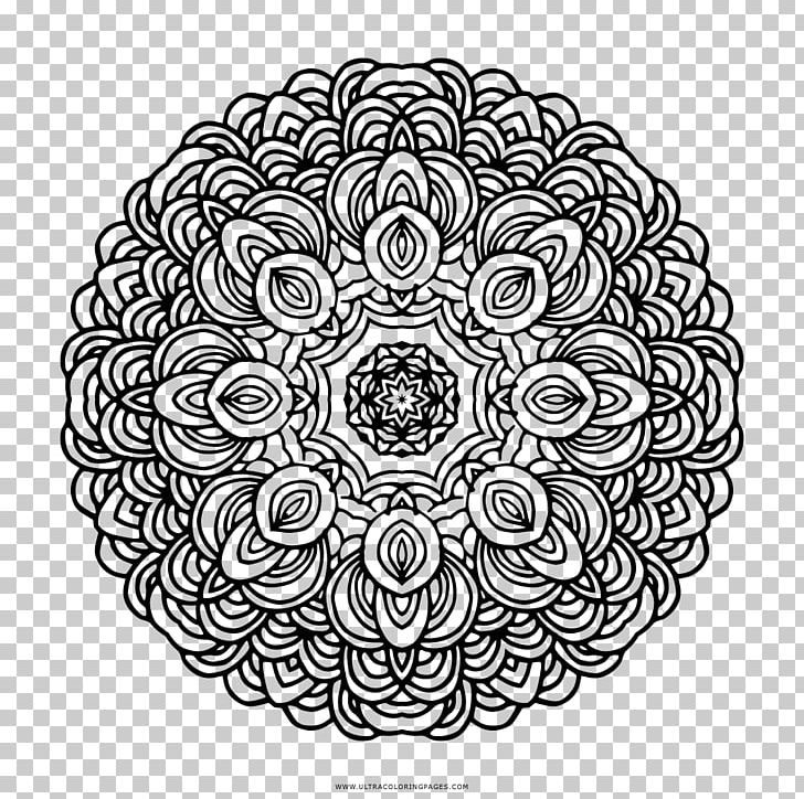 Mandala Drawing Coloring Book PNG, Clipart, Area, Black, Black And White, Bohemian Flowers, Child Free PNG Download