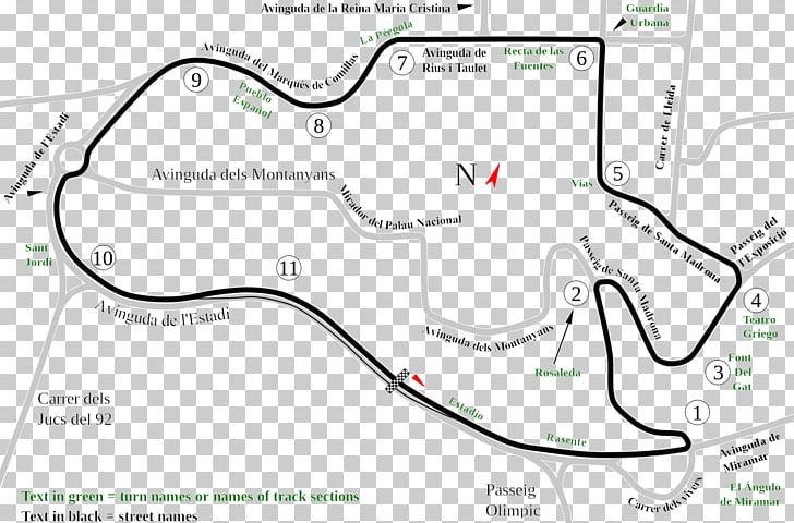 Montjuïc Circuit Formula 1 Race Track Autodromo Nazionale Monza PNG, Clipart, Area, Autodromo Nazionale Monza, Auto Racing, Barcelona, Circuit De Monaco Free PNG Download