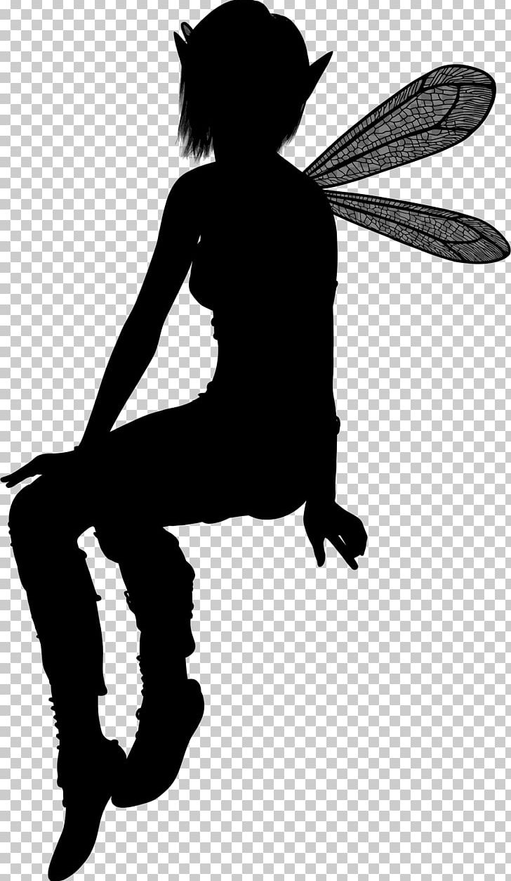 Fairy Elf Silhouette PNG, Clipart, Arm, Art, Autocad Dxf, Black, Black And White Free PNG Download