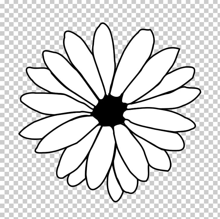 Line Art Flower Drawing PNG, Clipart, Area, Artwork, Black And White, Circle, Common Daisy Free PNG Download