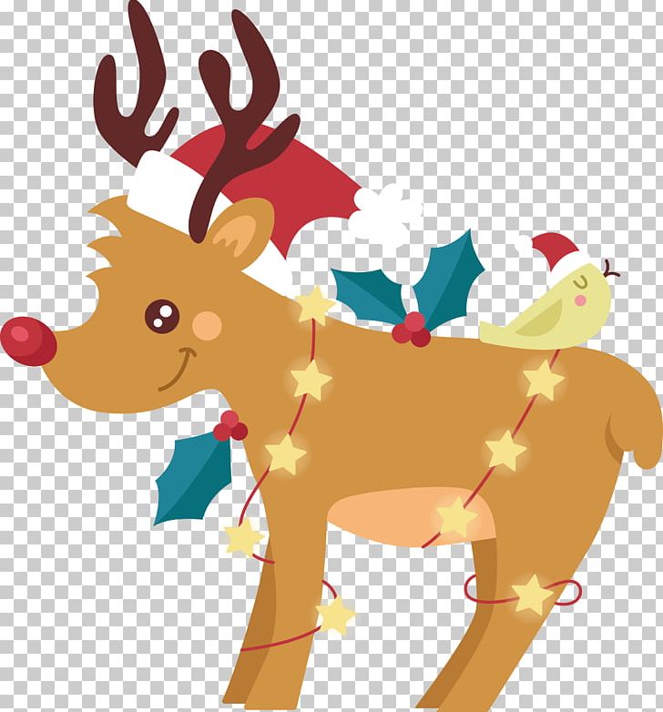 Reindeer Rudolph Euclidean PNG, Clipart, Antler, Art, Atmosphere, Christmas, Christmas Decoration Free PNG Download