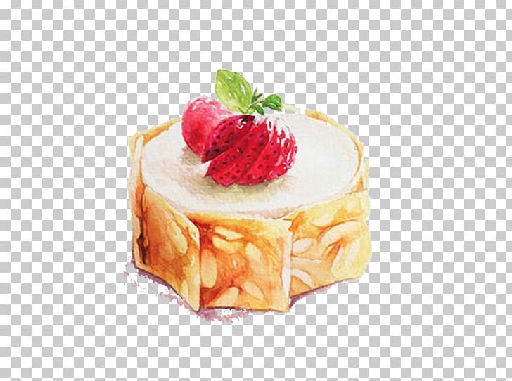 Toast Watercolor Painting Dessert Tart Illustration PNG, Clipart, Birthday Cake, Breakfast, Cake, Cakes, Cream Free PNG Download