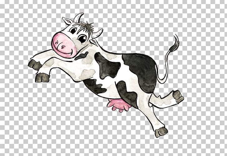 Cattle Watercolor Painting Illustration Line Art PNG, Clipart, Animal, Animal Figure, Art, Carnivoran, Cartoon Free PNG Download