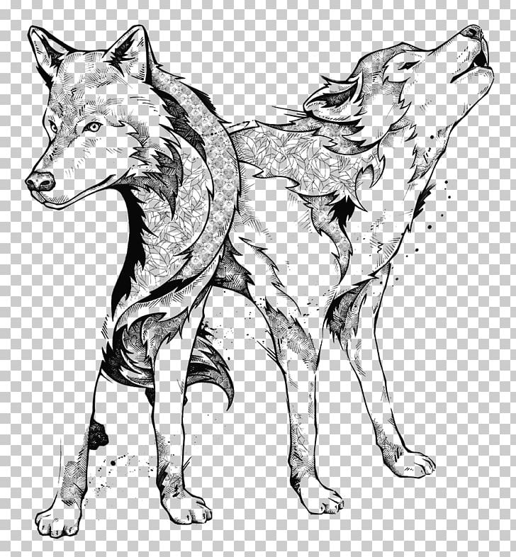 Line Art Drawing Black And White Gray Wolf PNG, Clipart, Artwork, Black And White, Carnivoran, Cartoon, Coloring Book Free PNG Download