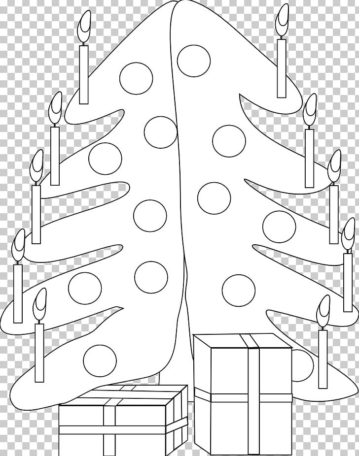Line Art Christmas Tree Drawing PNG, Clipart, Angle, Area, Artwork, Black And White, Christmas Free PNG Download