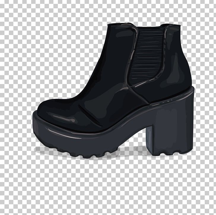 Boot High-heeled Footwear Shoe PNG, Clipart, Accessories, Black Board, Black Hair, Black Vector, Black White Free PNG Download