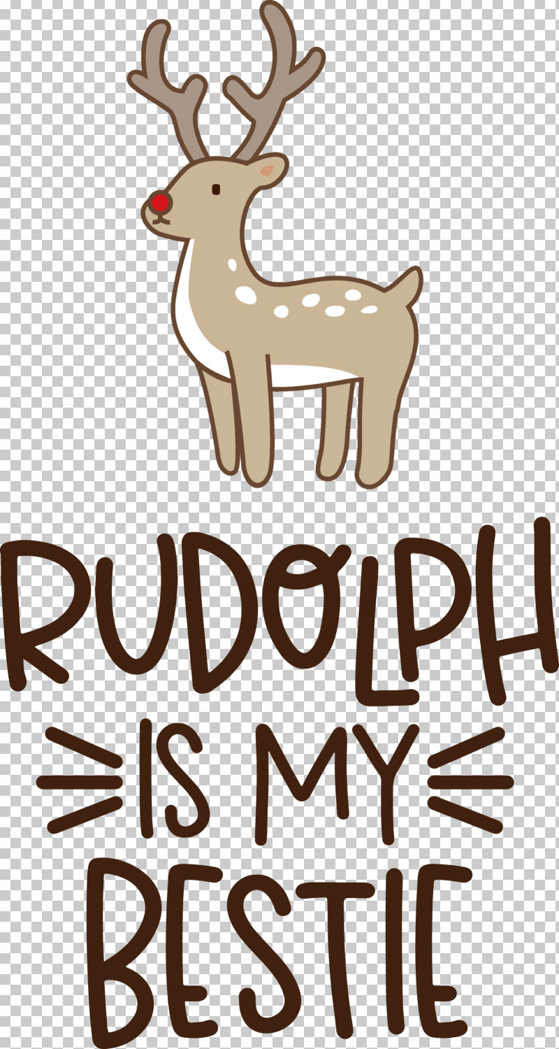Rudolph Is My Bestie Rudolph Deer PNG, Clipart, Christmas, Deer, Geometry, Line, Logo Free PNG Download
