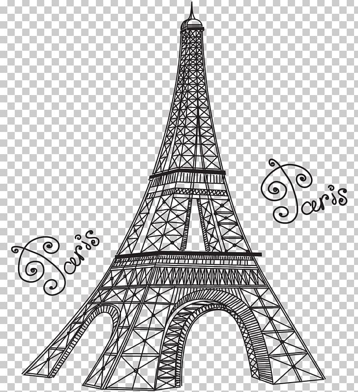 Eiffel Tower Desktop Drawing Sticker PNG, Clipart, Black And White, Building, Decal, Desktop Wallpaper, Drawing Free PNG Download