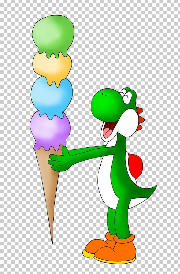 Ice Cream Luigi Mario Party 5 Yoshi PNG, Clipart, Art, Artwork, Baby Luigi, Cream, Eating Free PNG Download