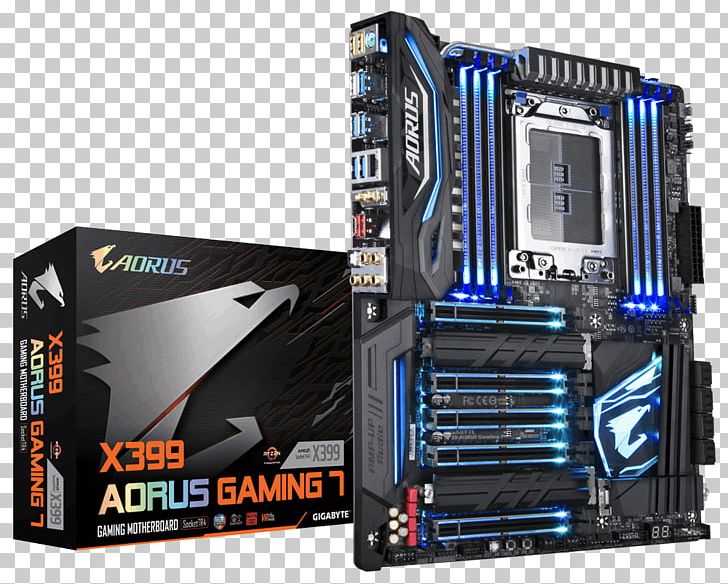 Gigabyte X399 AORUS Gaming 7 PNG, Clipart, Central Processing Unit, Computer Hardware, Electronic Device, Game, Io Card Free PNG Download