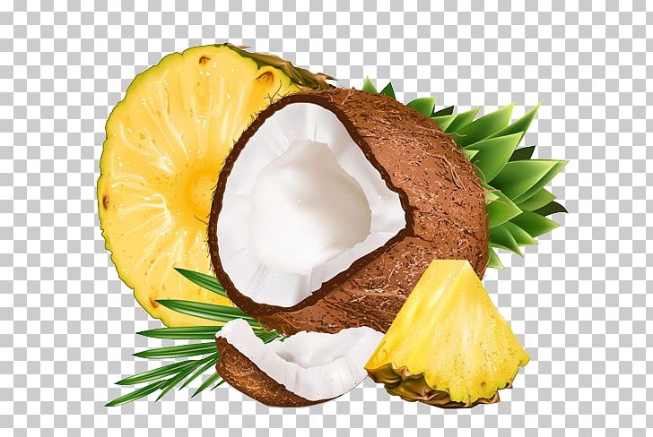 Coconut Water Pineapple Fruit Salad Flavor PNG, Clipart, Ananas, Cartoon Pineapple, Coconut, Coconut Leaf, Coconut Leaves Free PNG Download