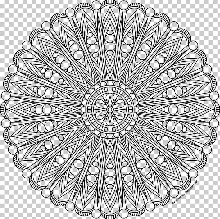 Mandala Coloring Book Drawing Colored Pencil Adult PNG, Clipart, Area, Ausmalbild, Black And White, Book, Buddhism Free PNG Download