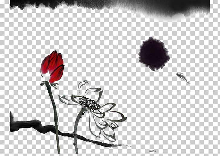 Ink Wash Painting PNG, Clipart, Branch, Charge, Computer Wallpaper, Fictional Character, Flower Free PNG Download