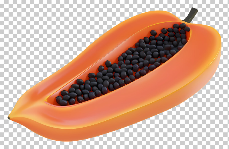 Papaya - Tropical Papaya With Seeds PNG