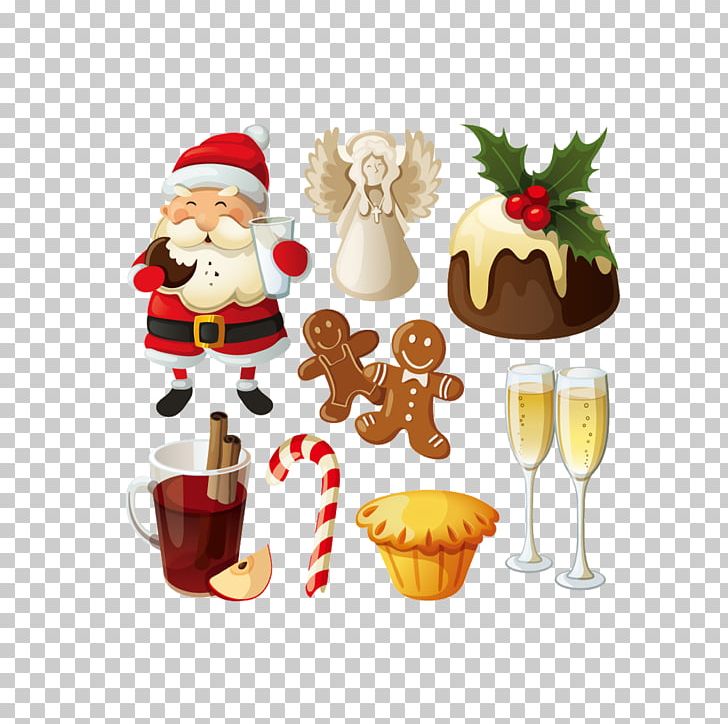 Christmas Cake Mince Pie Christmas Pudding Santa Claus PNG, Clipart, Cake, Cartoon, Champagne, Christmas Decoration, Christmas Dinner Free PNG Download