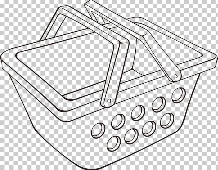 Shopping Cart Open Illustration PNG, Clipart, Angle, Area, Basket, Black And White, Drawing Free PNG Download