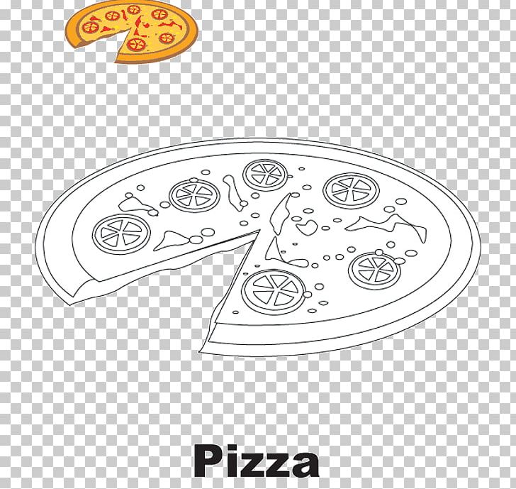Pizza Drawing Food Coloring Book Pepperoni PNG, Clipart, Angle, Area, Art, Black And White, Brand Free PNG Download