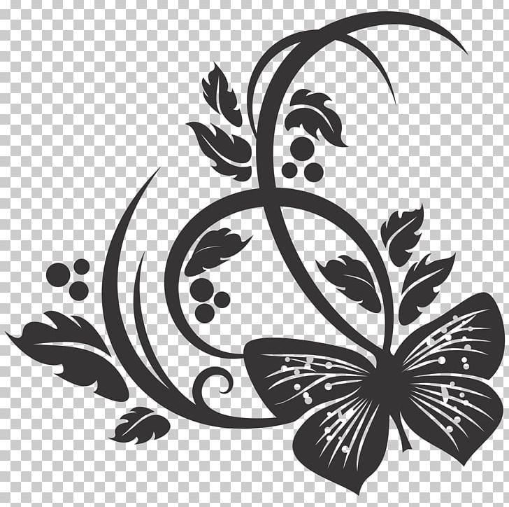 Window Sticker Wall Decal Polyvinyl Chloride PNG, Clipart, Black And White, Brush Footed Butterfly, Bumper Sticker, Decal, Flora Free PNG Download