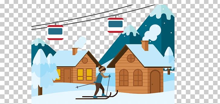 Skiing Winter Illustration PNG, Clipart, Alpine Skiing, Brand, Chalet, Chimney, Colour Free PNG Download