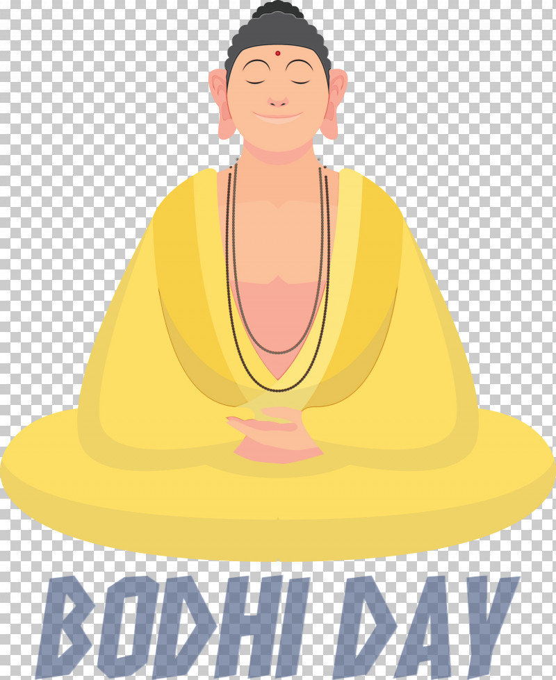 Yellow Sitting Hat PNG, Clipart, Bodhi, Bodhi Day, Hat, Paint, Sitting Free PNG Download