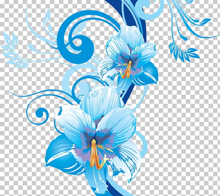 Flower Desktop Blue Drawing PNG, Clipart, Art, Artwork, Blue, Computer Wallpaper, Cut Flowers Free PNG Download