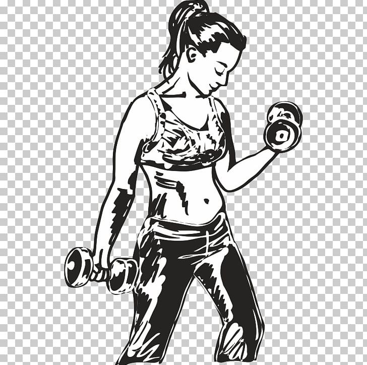 Weight Training Drawing Exercise Fitness Centre PNG, Clipart, Arm, Barbell, Black, Black And White, Cartoon Free PNG Download