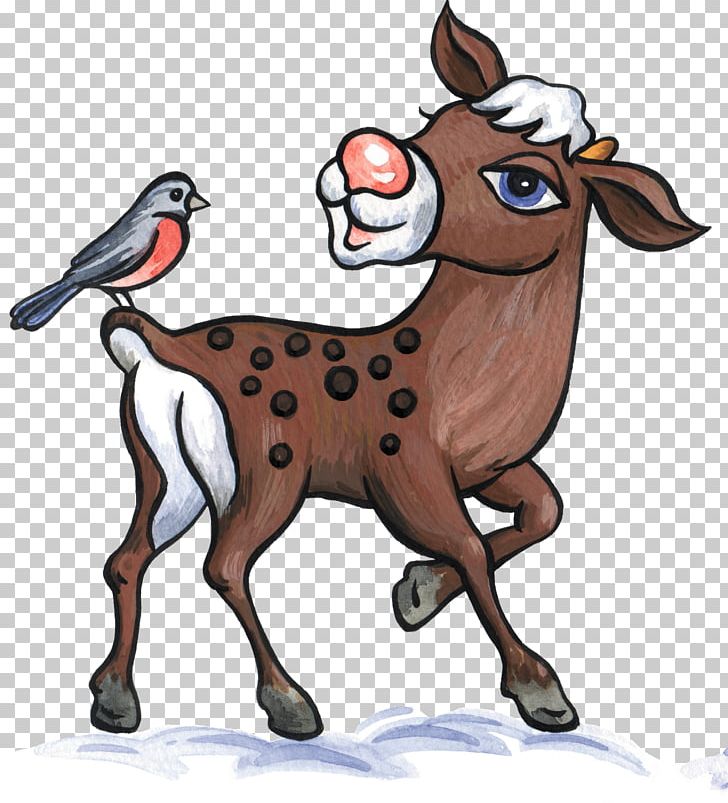 Christmas Drawing Computer Icons PNG, Clipart, Animal Figure, Animation, Cartoon, Color, Cow Goat Family Free PNG Download
