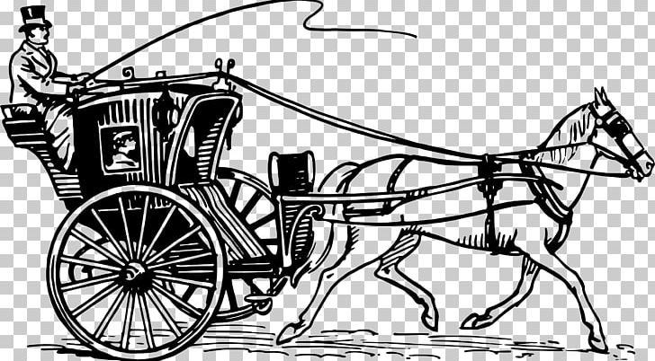 Horse And Buggy Carriage Line Art Drawing PNG, Clipart, Animals, Black And White, Car, Cart, Chariot Free PNG Download