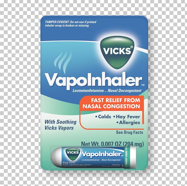 Vicks VapoRub Decongestant Inhaler Nasal Spray PNG, Clipart, Brand, Common Cold, Decongestant, Hay Fever, Inhaler Free PNG Download